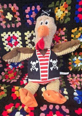 Think Dog Pirate Chicken 18" Plush Squeaky Dog Toy - Costco Exclusive